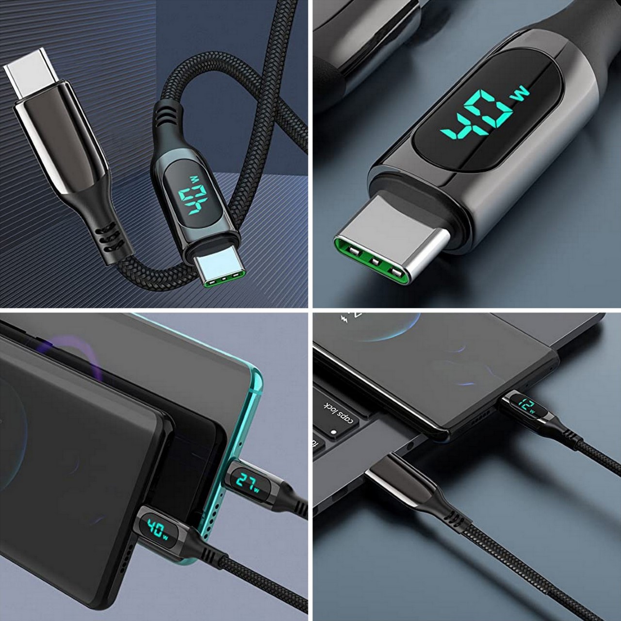 USB-C cable with built-in LED Display lets you see your device's power  consumption in real-time - Yanko Design