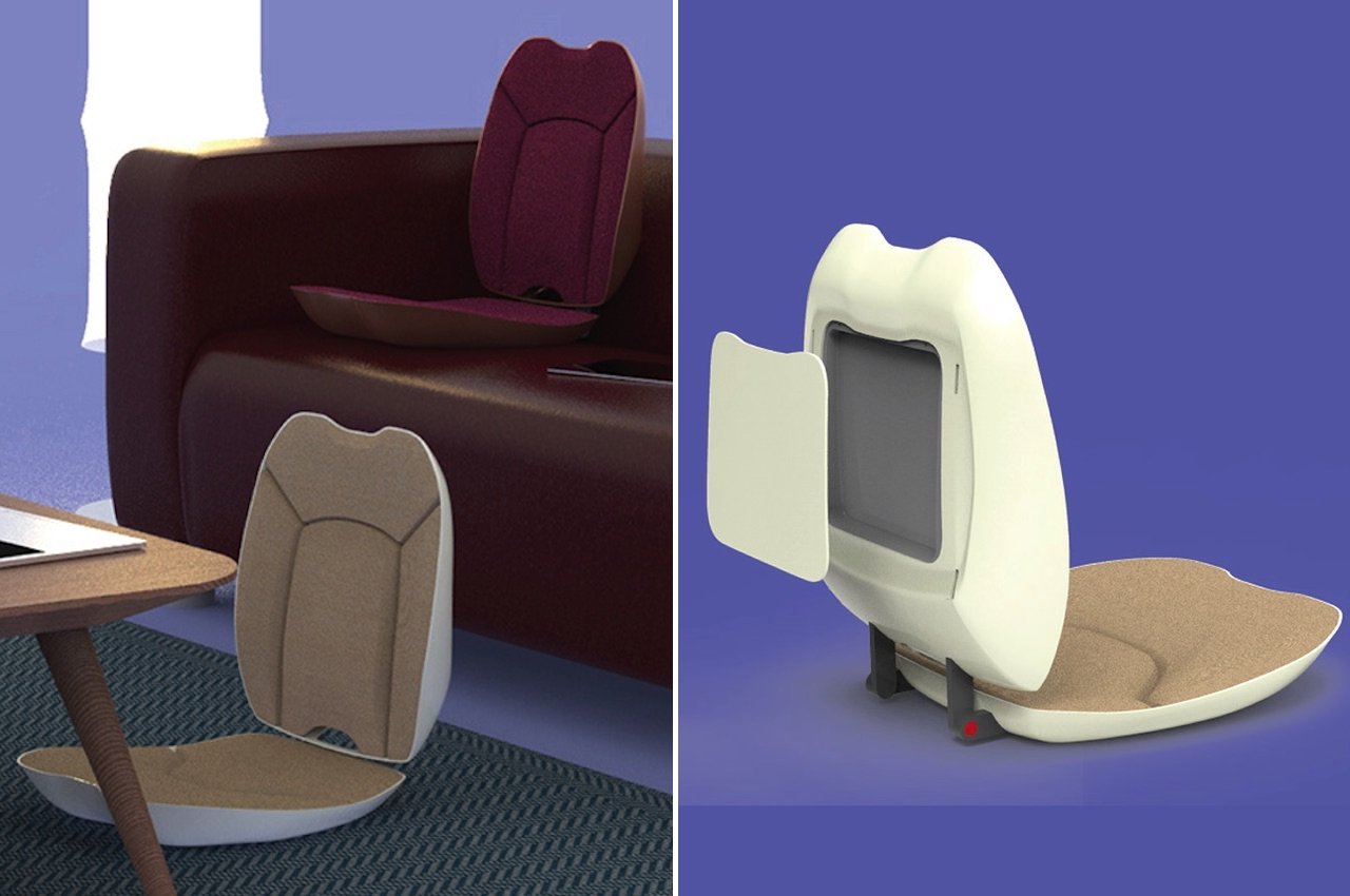 Ergonomic Portable Seat promotes correct sitting posture all the time -  Yanko Design