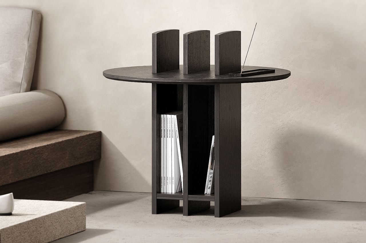 #Low Wall turns a simple side table into a bookshelf