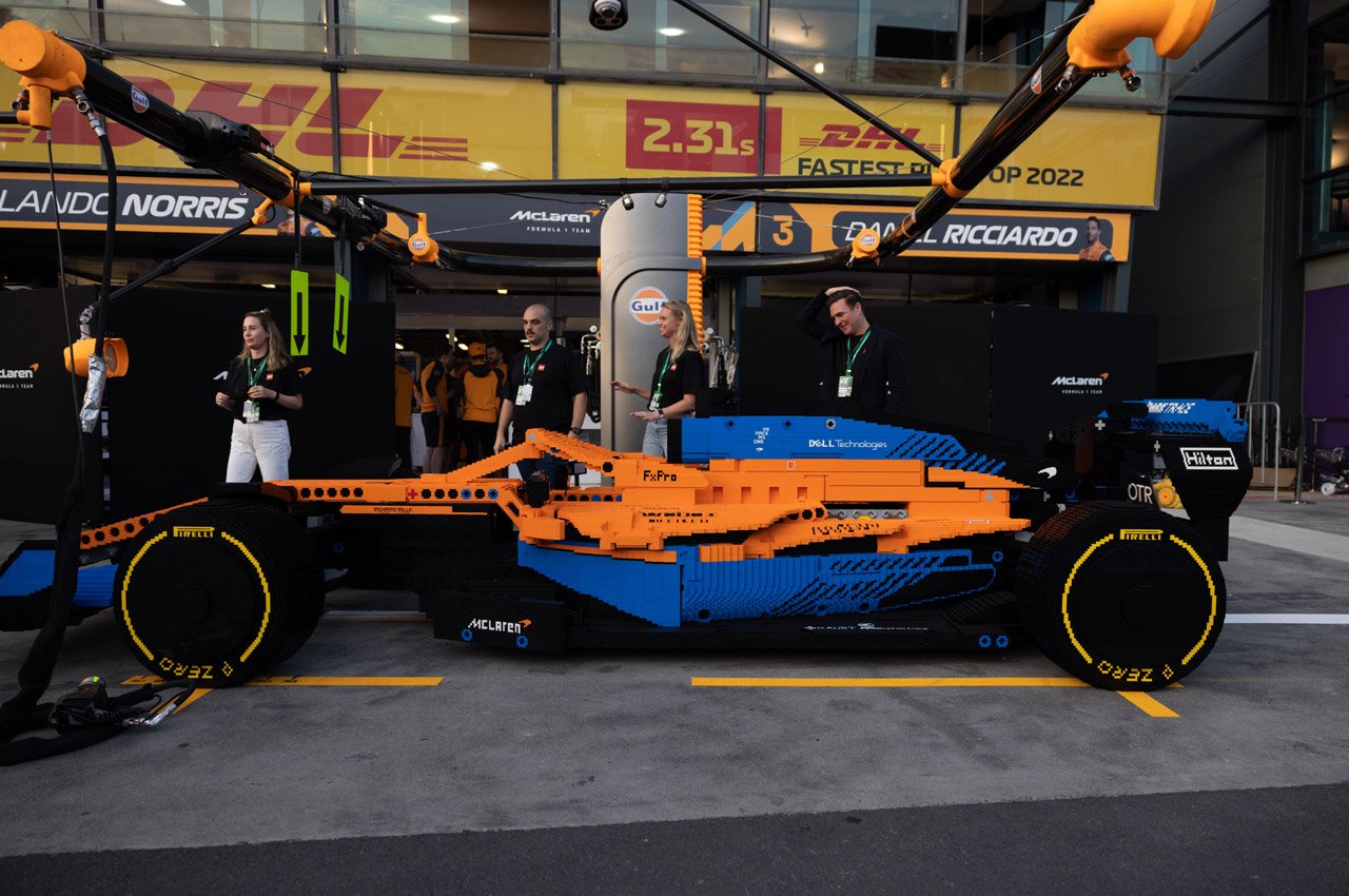 McLaren Racings life-sized LEGO Formula-1 car drops for the Australian GP 2022