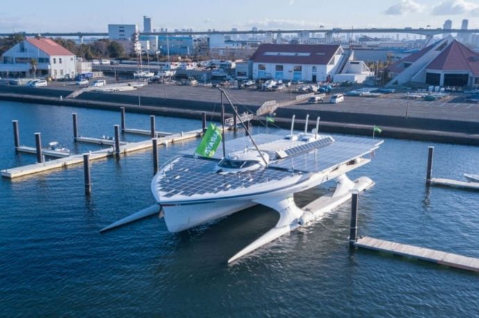 A conceptual boat marries sustainability, design, and technology to spread an environmental message