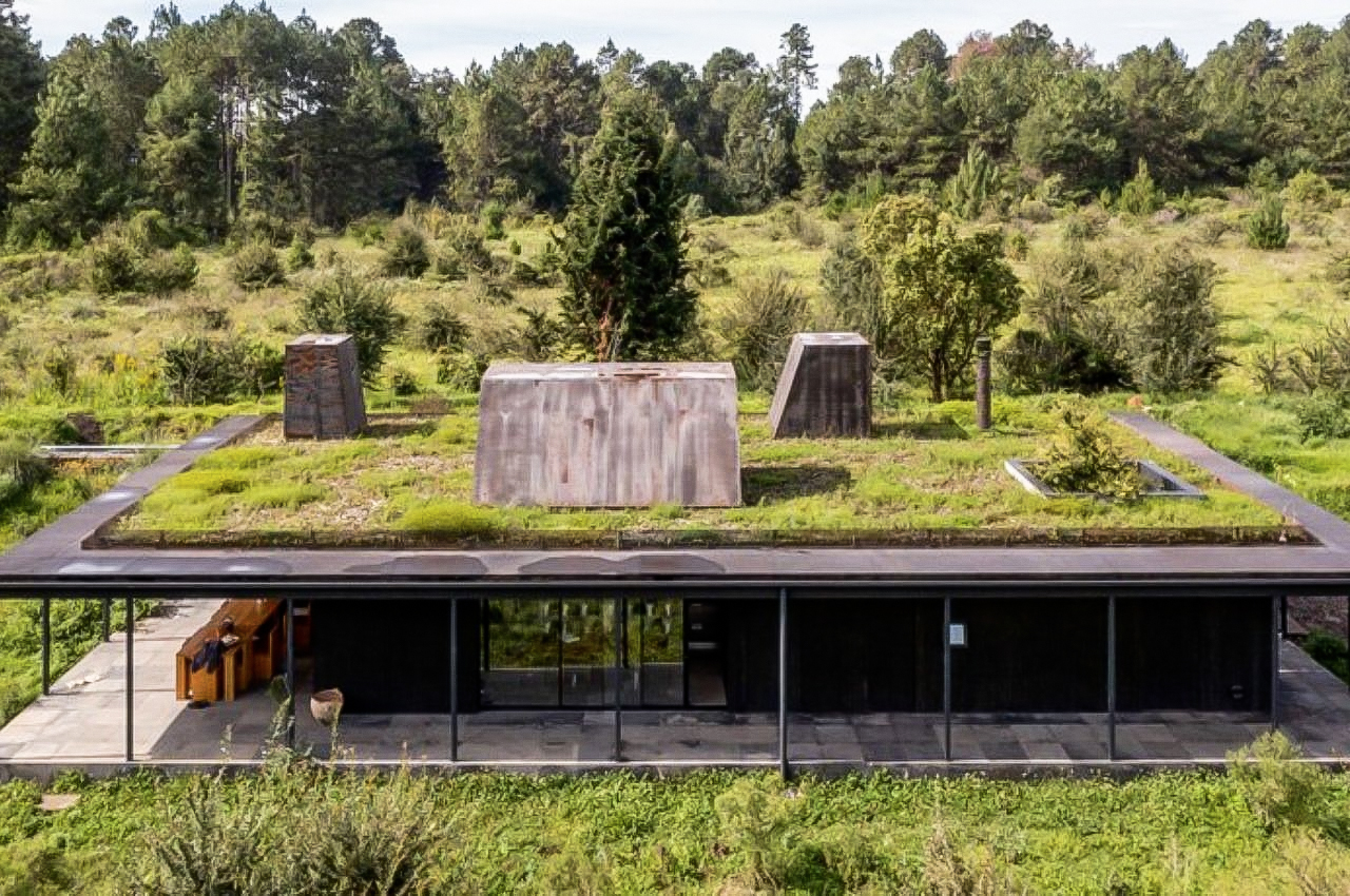 Equipped with a green roof, picturesque studio, and sustainable bathhouse, this net-zero home fulfills our home goals
