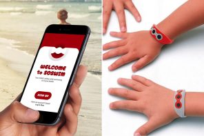 SOSwim Safety Bracelet for the kids alert you of danger and drowning
