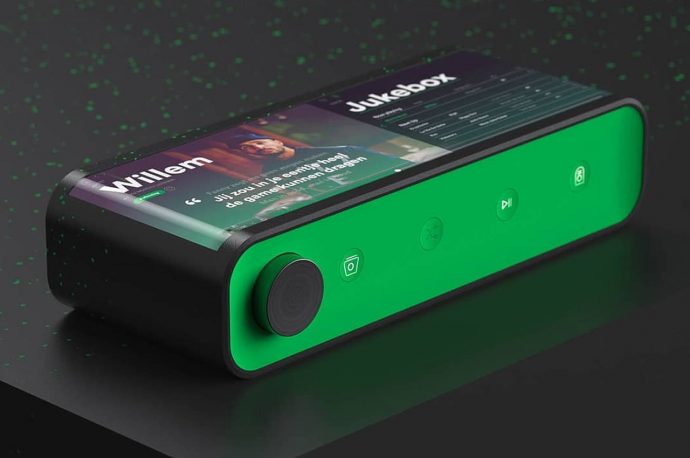 Spotify Jukebox boasting a curved display brings house parties to your desk