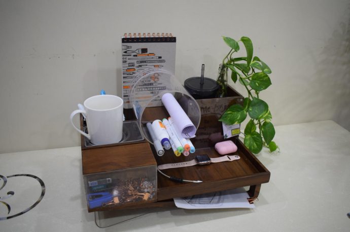This DIY desk organizer trades minimalism for a quirkier and more interesting design