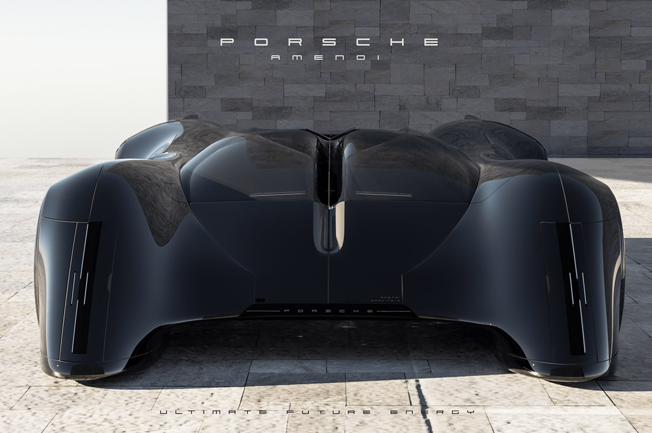 #This hyper-realistic Porsche powered by wind energy has an ultra-comfy lounge interior