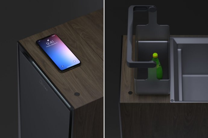 This minimalist bedside table is definitely too smart for its own good