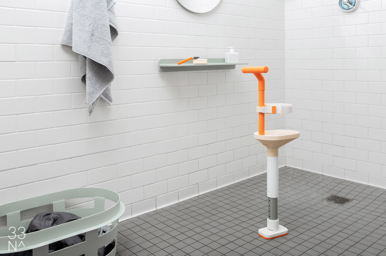 This modular prosthetic shower leg facilitates easy cleaning of residue limb  - Yanko Design