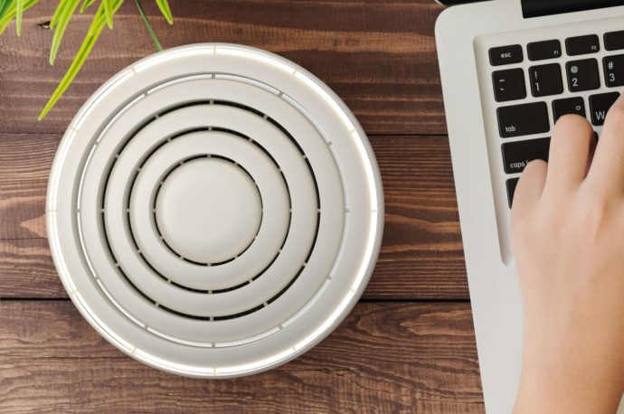 This circular router tries to be an island of calm and privacy in your room