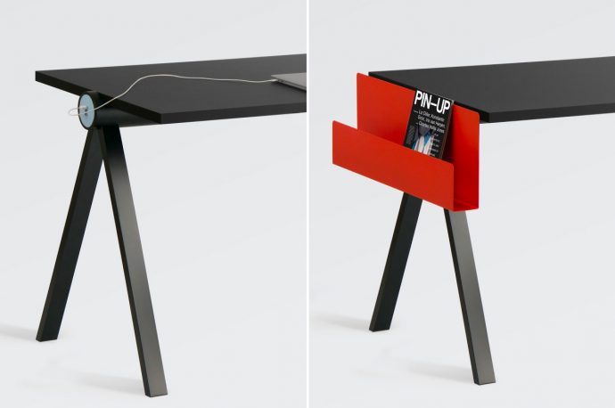 This ultra-minimal desk hides its modular nature in plain sight