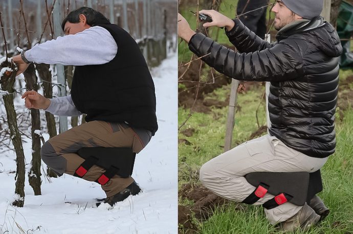 This wearable seating offers balance and comfort for manual laborers
