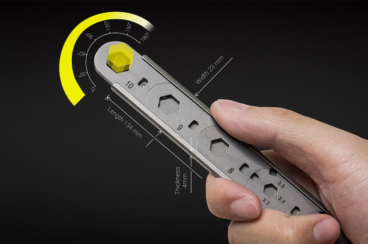 #This thin multi-functional wrench fits in your pocket to give you power over any nut or bolt