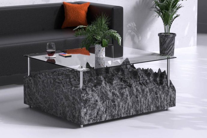 Charles Birshaw Topographic Coffee Table Details