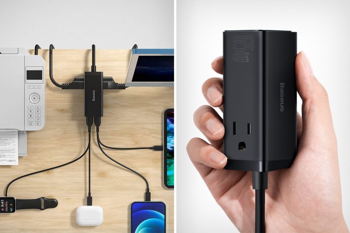 This power brick replaces every single charger you need, keeping your desk clutter-free and organized