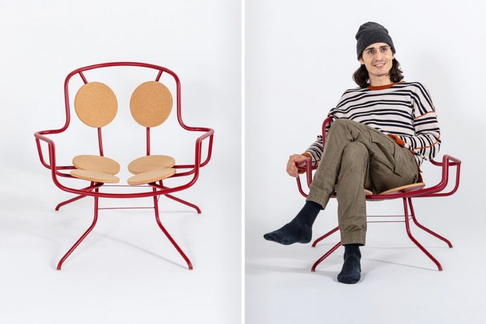 This unconventional seating device challenges the notion of what a chair should look like