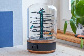 “Hot Wheels for Minimalists” – This kinetic marble sculpture is an incredibly cool tabletop accessory