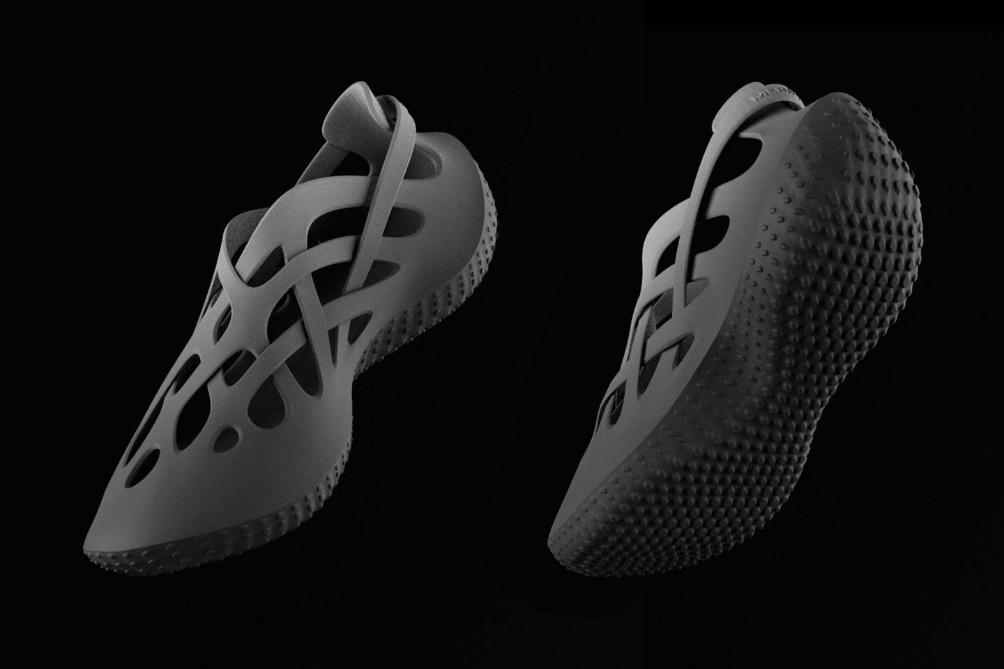 #This flexible single-material hiking shoe can only be mass-manufactured using 3D printing technology
