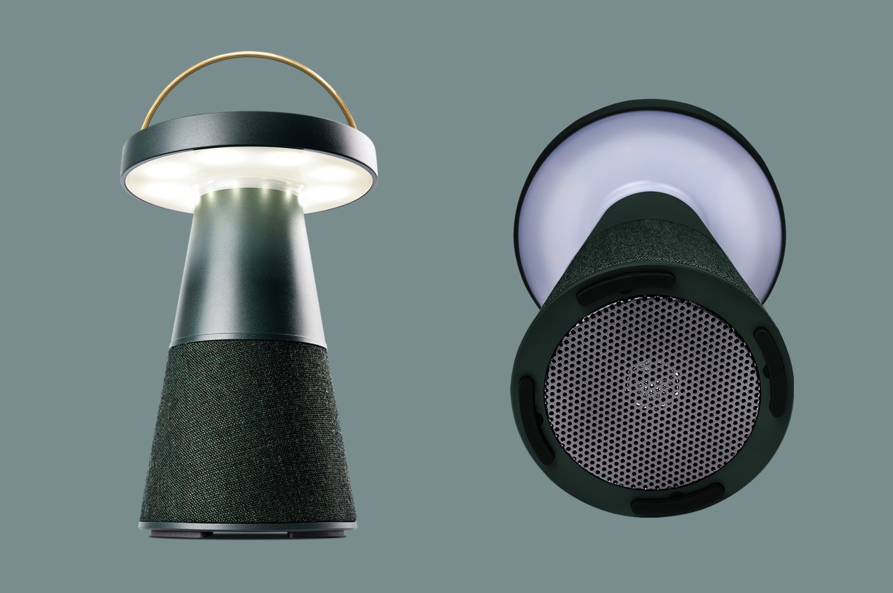 #This portable speaker lamp tries to create a mellow mood wherever you go