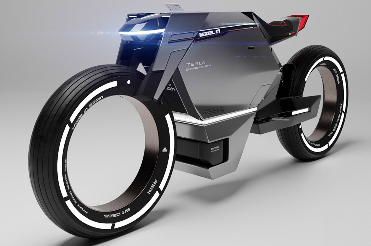 #Cybertruck inspired Tesla Model M bike is a bossy café racer