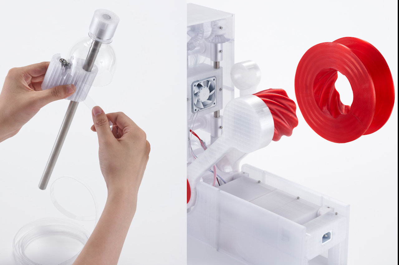 This 3D printed machine turns plastic bottles into printing threads - Yanko