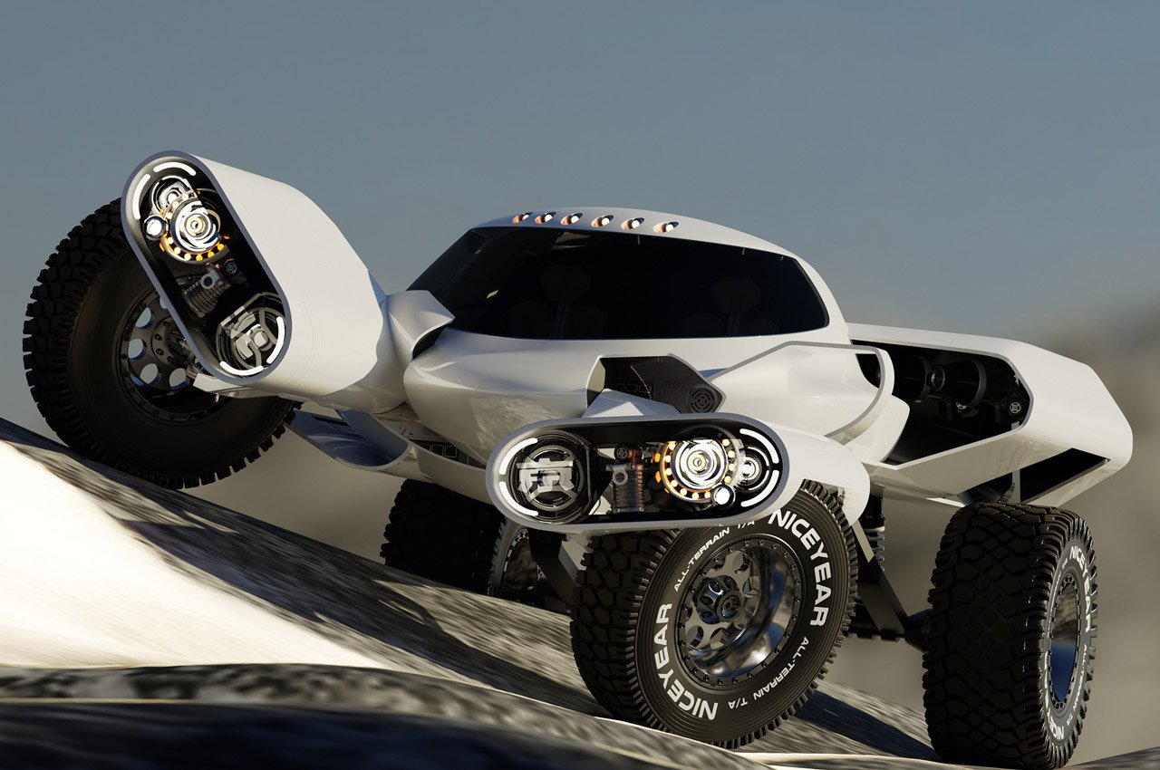 This cheesy off-roader boasts wild independent suspension + wide-body stance
