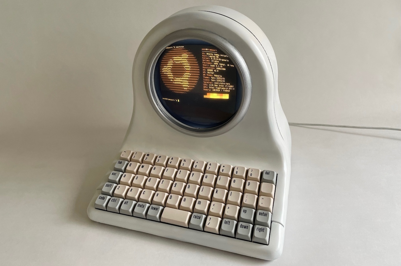 This funky retro-futuristic computer is actually a laptop in disguise