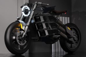 This futuristic electric bike generates sounds courtesy of resonating tubes on one side