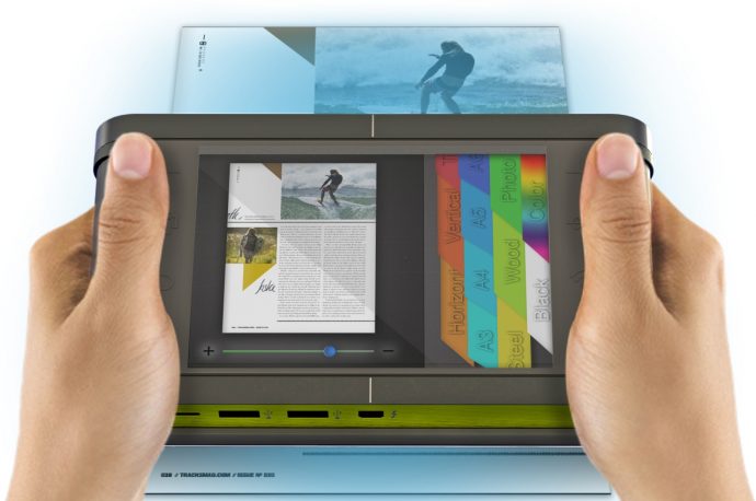 This handheld printer concept reduces waste by printing on any paper size