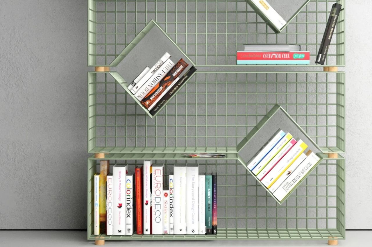#Wave bookshelf is a decorative and functional piece of furniture for books of all sizes