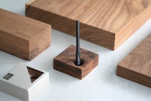 This minimal wooden pen holder is the perfect throne for your most important everyday tool