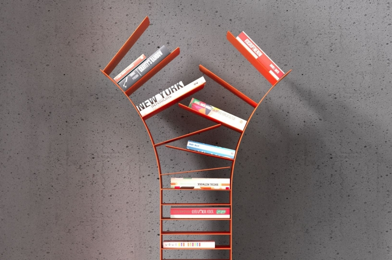 #Zipper Bookshelf lets you display favorite books in an experimental design