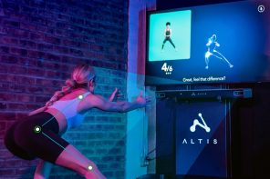 This soundbar-shaped device is actually an artificial intelligent personal trainer