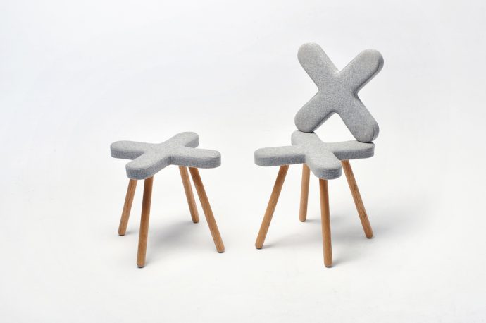Demeter Fogarasi Cross Chair and Stool