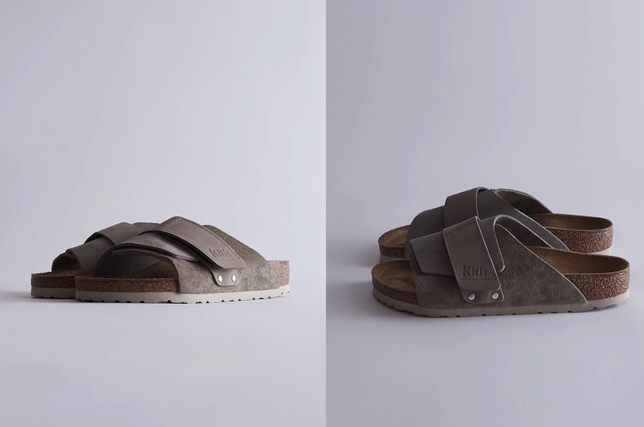 Kith for Birkenstock Kyoto Suede Taupe 4