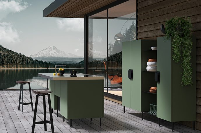 Sustainable Atria Outdoor Kitchen Design