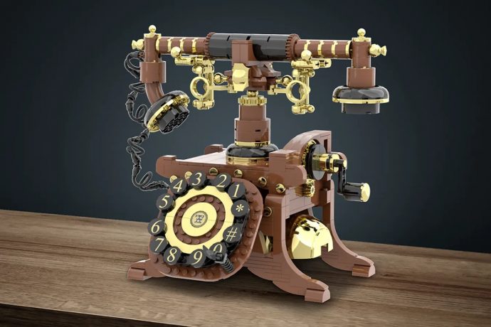 This LEGO rotary phone is one of the coolest builds I’ve seen. It even has a coiled receiver cable!