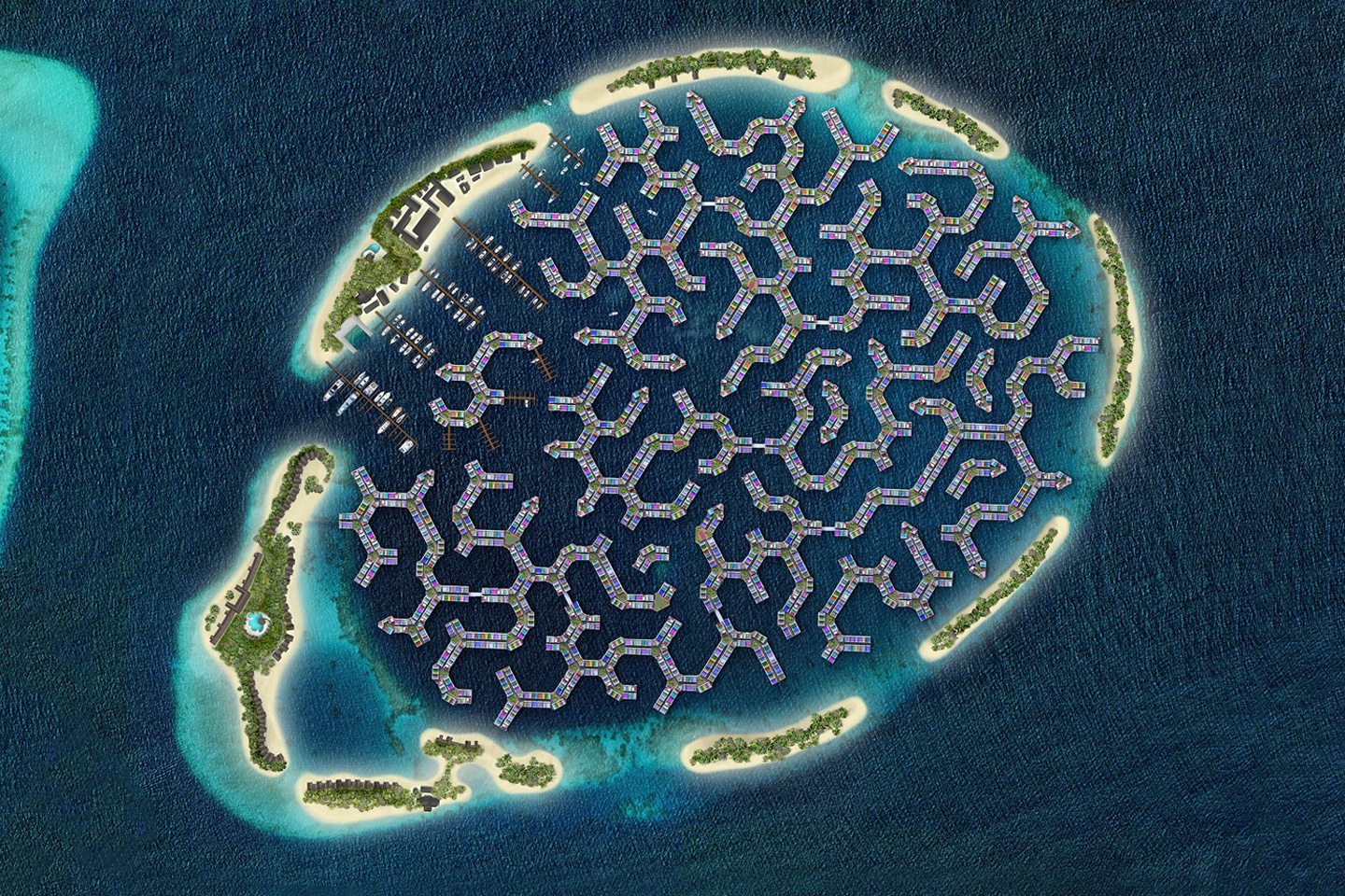 #Maldives is building a coral-shaped floating city to overcome rising sea levels