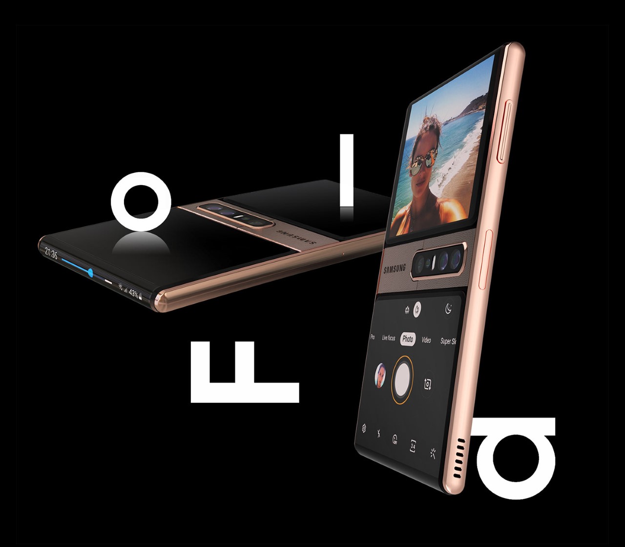 Samsung Galaxy Fold Mini concept comes with vertical wraparound screen that  opens into a wide tablet - Yanko Design