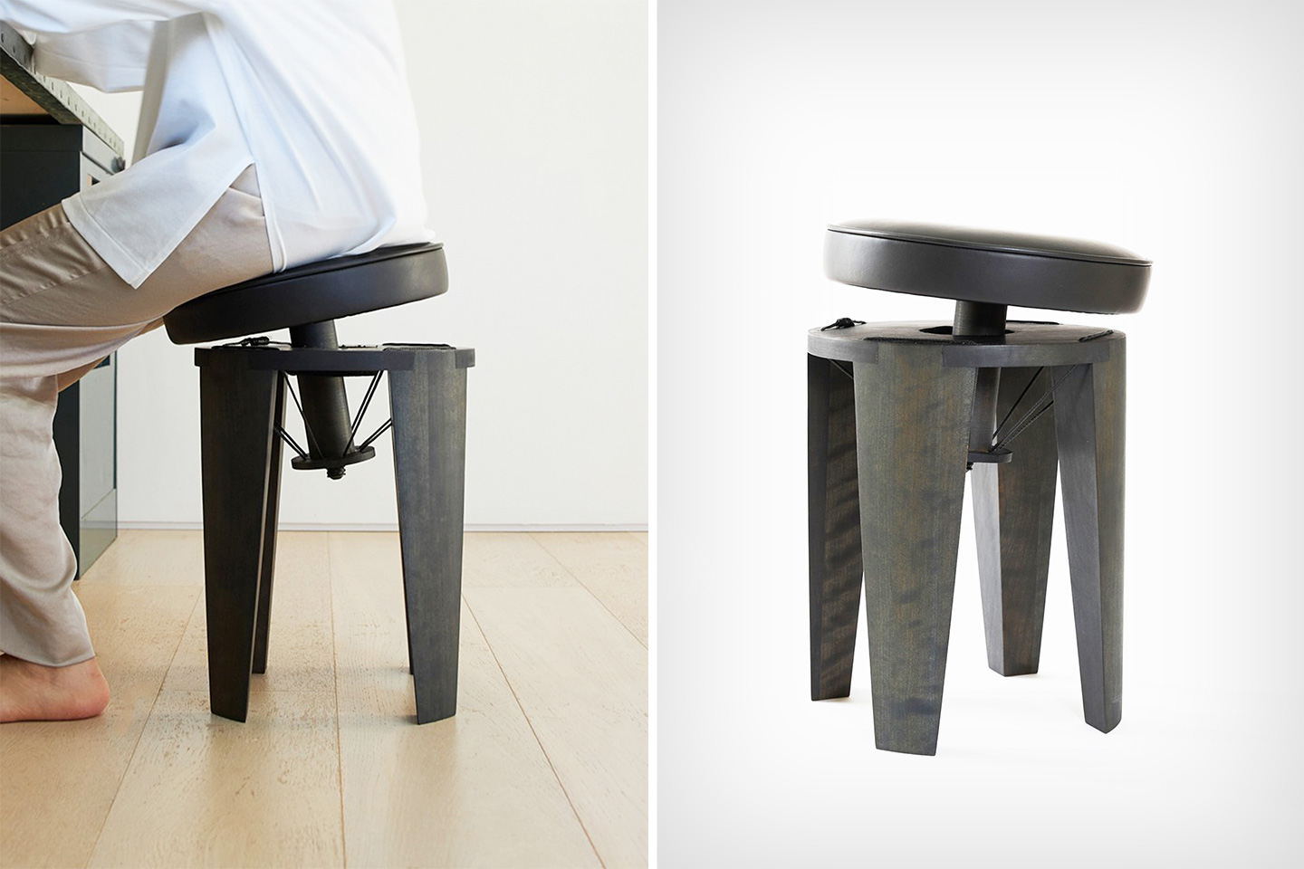 #Quirky stool with a tensile suspended seat gives you the effect of a bouncing cushion!