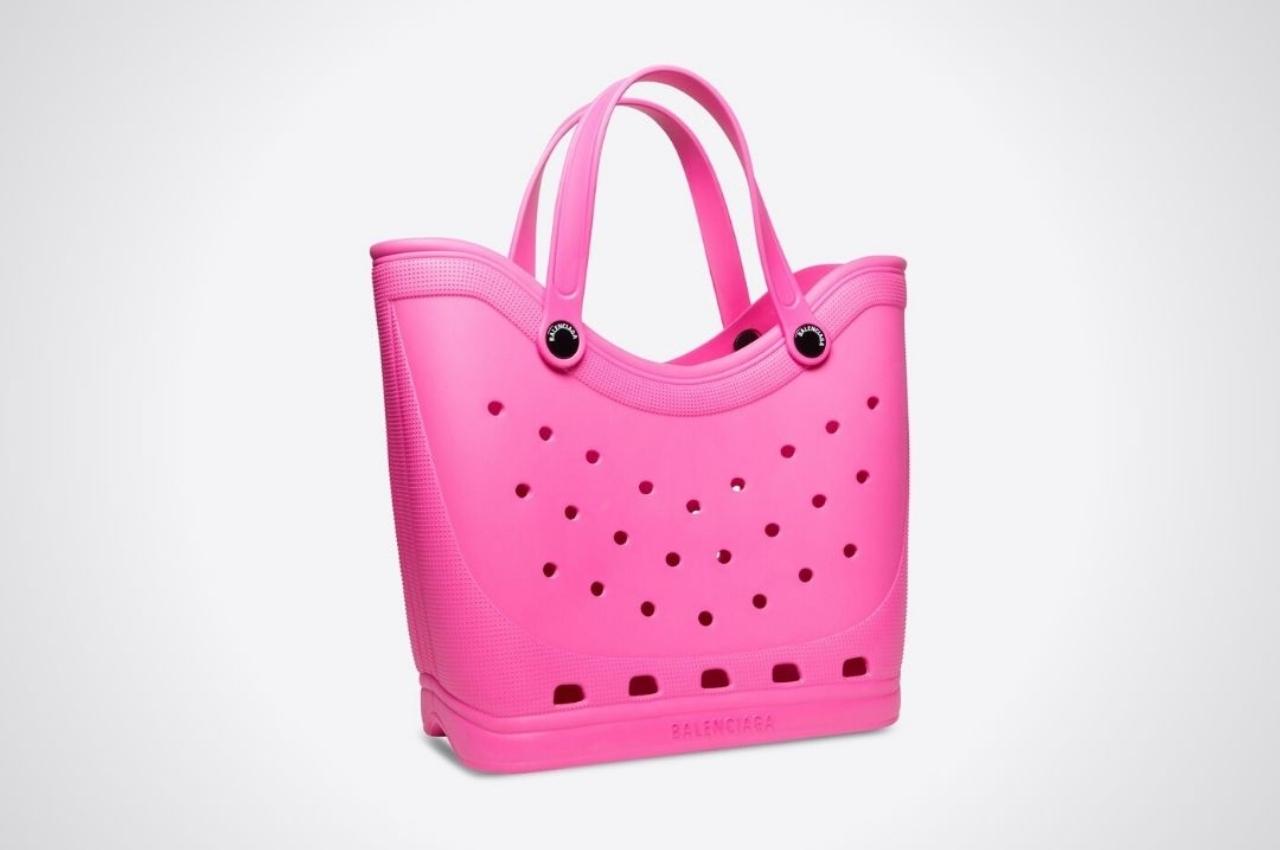 #Balenciaga meets Crocs for “interesting” rubber tote bag, phone holder