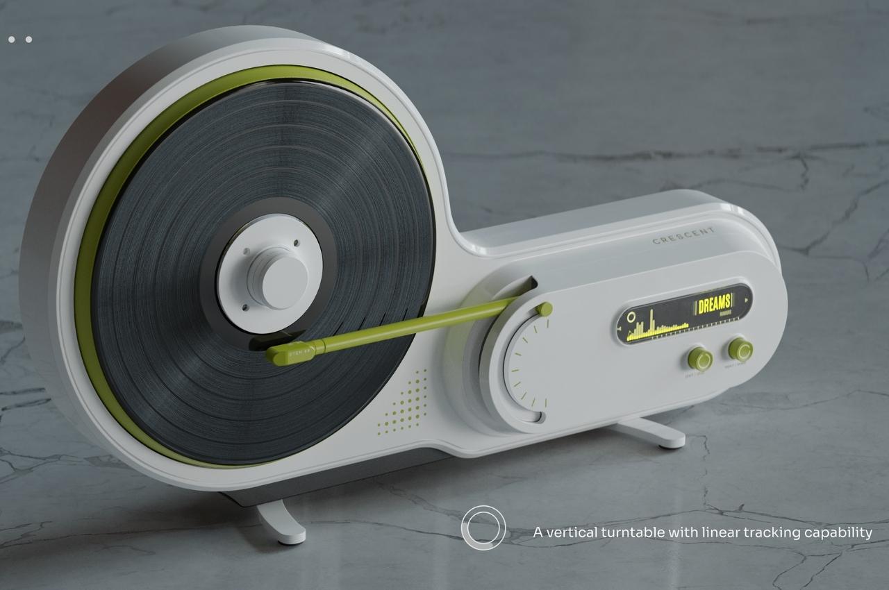 #Crescent turntable concept brings more modern design to vinyl players