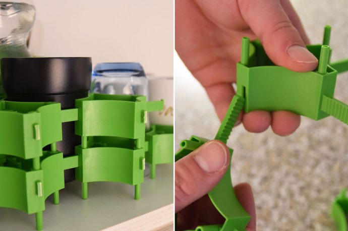 Froli All-Purpose Holder keeps your bottles and plates from clinking and slipping in your trailer home