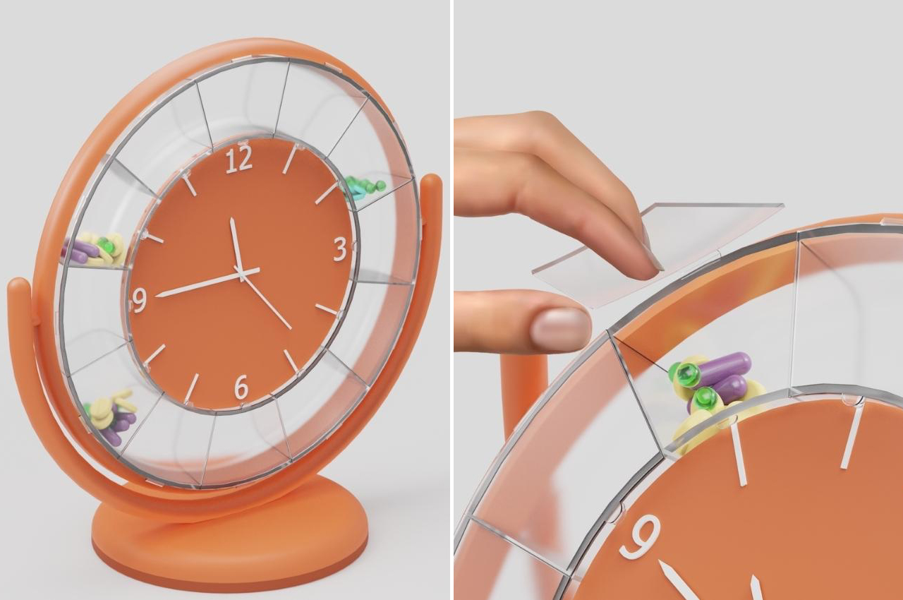 #Re-Pill is an analog clock with dispensers to help medication schedules