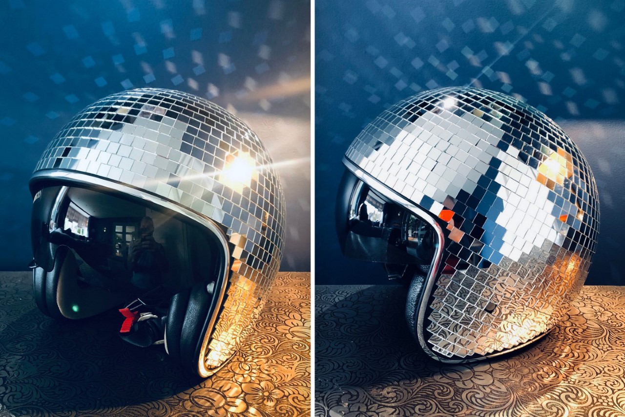 #This Disco Ball Helmet may be a public safety hazard, but it’s easily the coolest headgear possible!