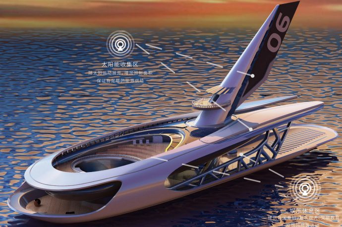 This multilevel breeding yacht is a responsible leisure vessel for fish culture