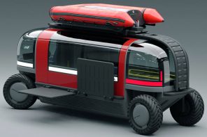 This semi-amphibious bus is a capable rescue vehicle for city flooding scenarios