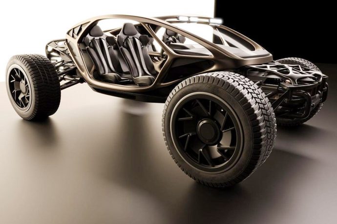 This exoskeletal framed off-roader is a potential Mad Max ride for the uncertain future