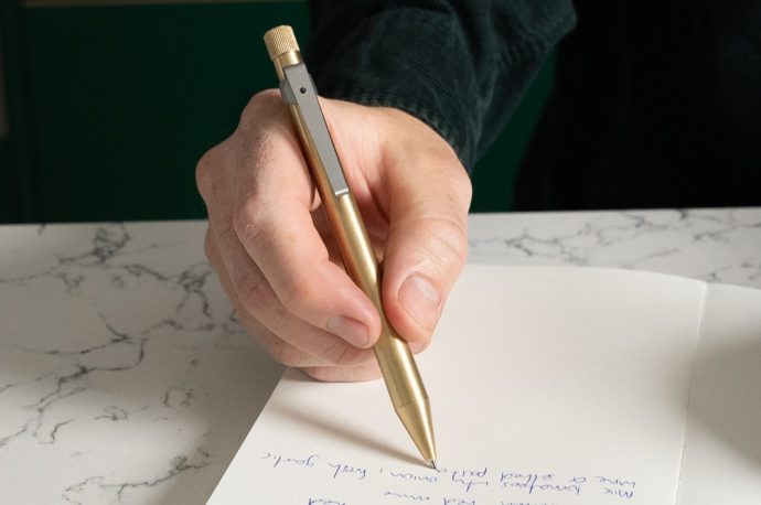 Lazlo is a handsome ballpoint pen that celebrates the joys of writing