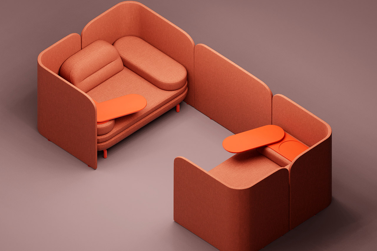 #A sustainable modular seating designed for the privacy-stricken post-pandemic workforce