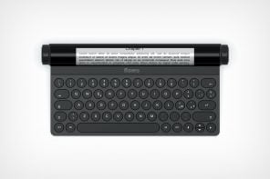 Modern Typewriter comes with a cylindrical electronic ink screen and a unique user experience